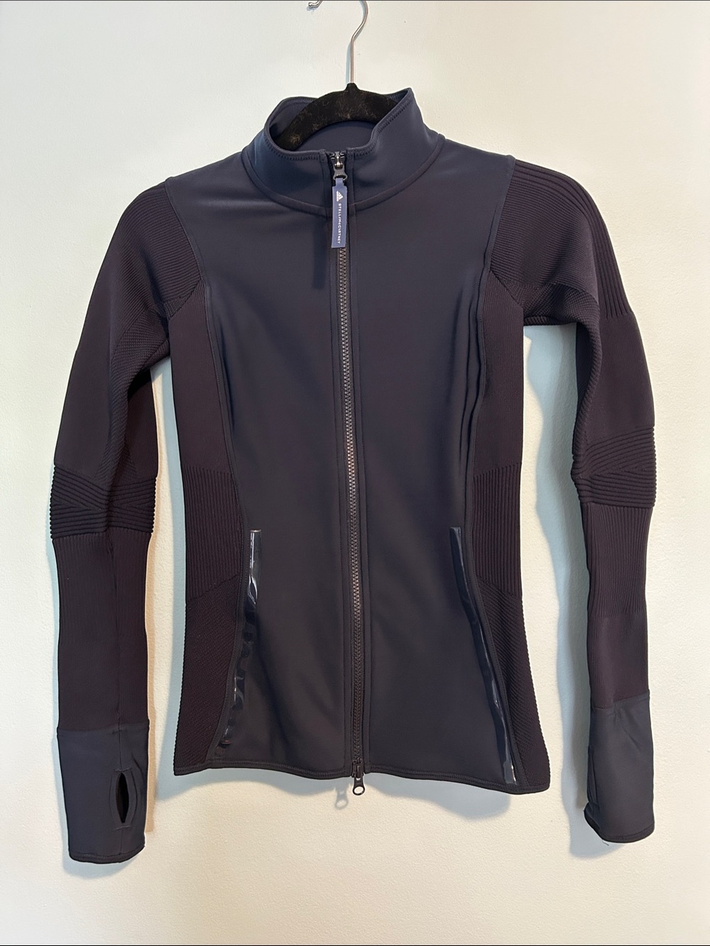 Stella McCartney x  Adidas Dark Navy Full-Zip Bomber Jacket